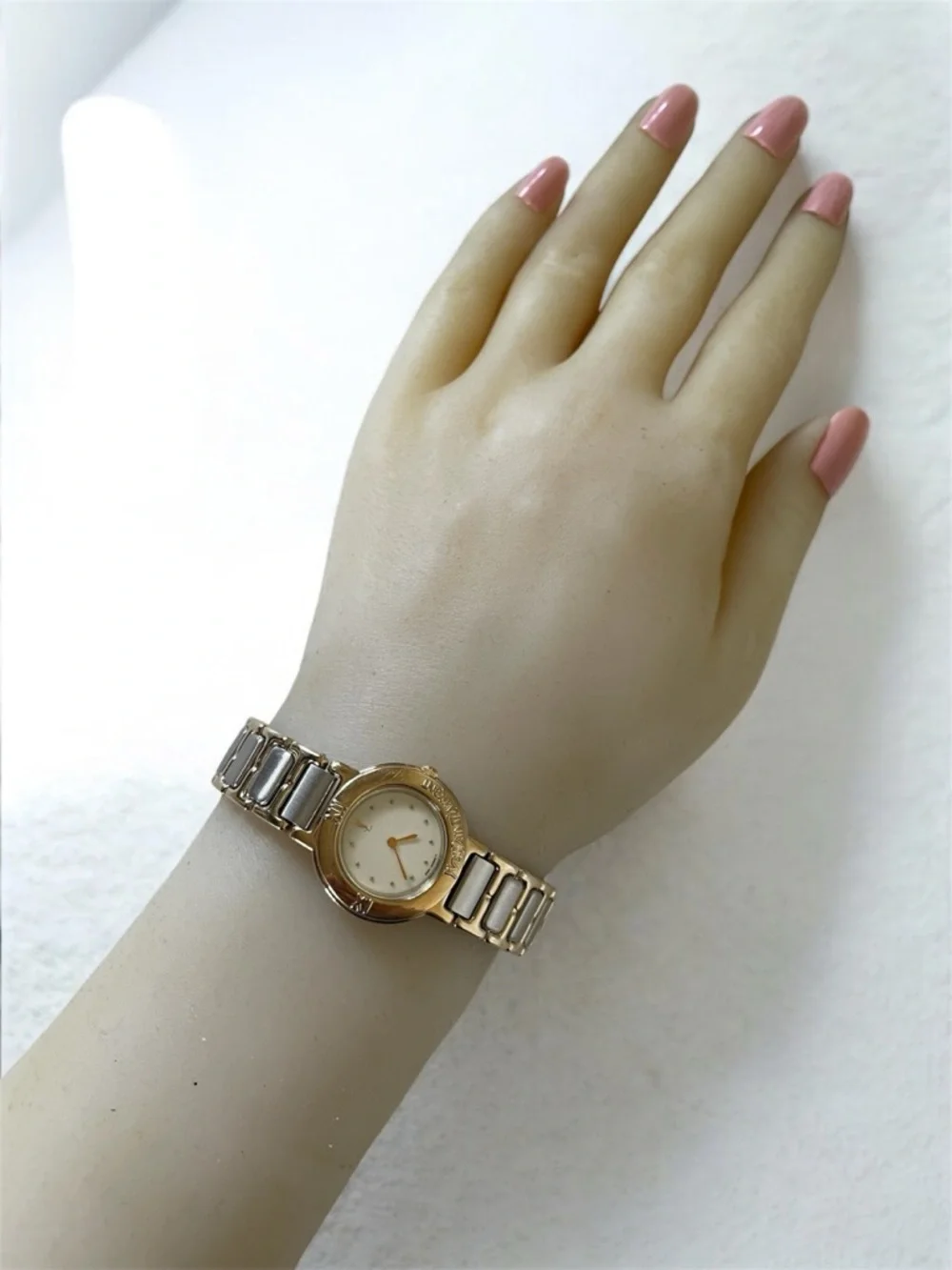 Yves Saint Laurent Two-Tone Gold and Silver Women's Bracelet Watch - Picture 4 of 17